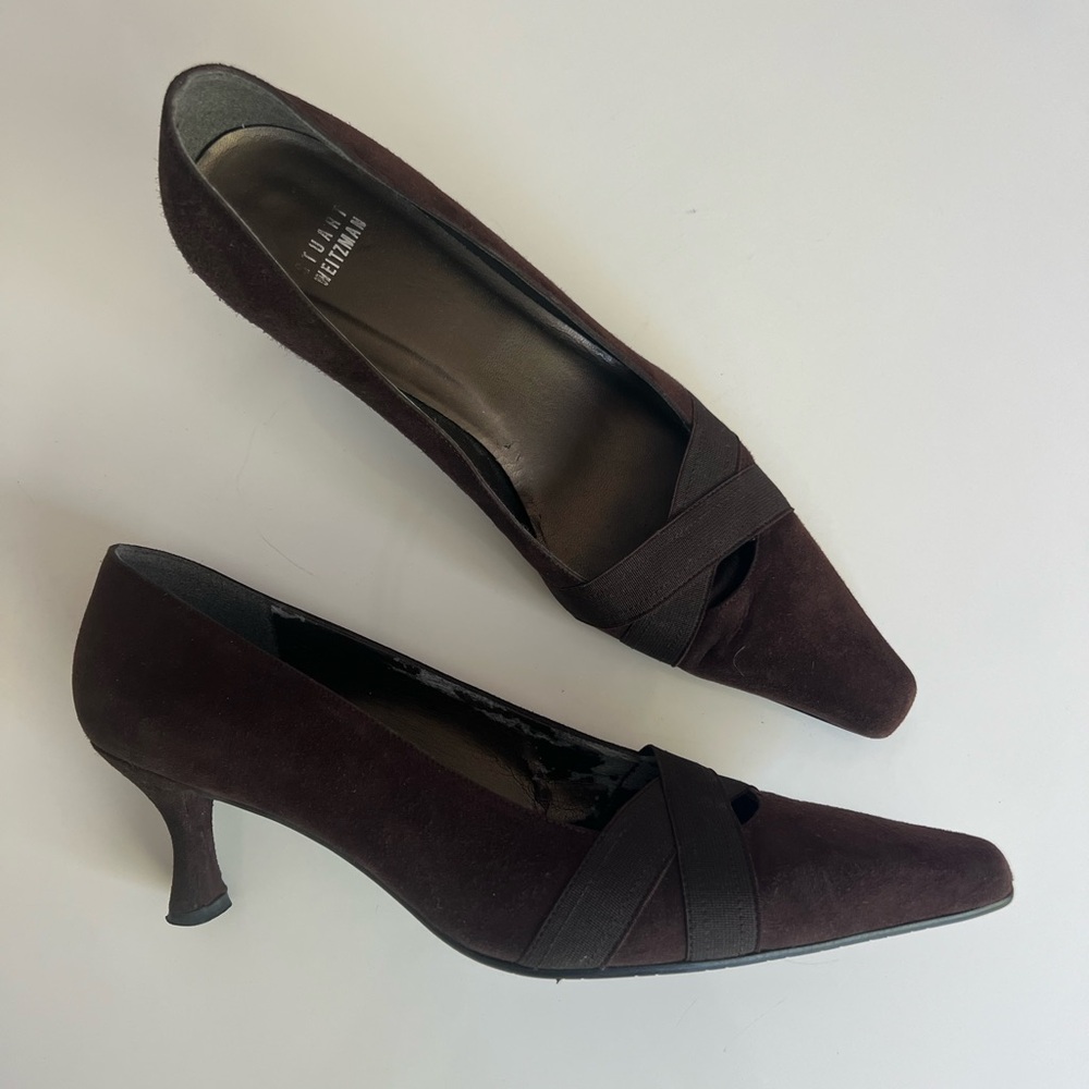 Vintage Stuart Weitzman brown suede pumps SIZE 9.5